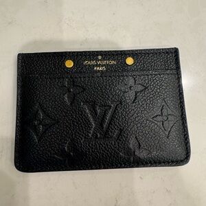 Louis Vuitton Textured Black Leather Accessory